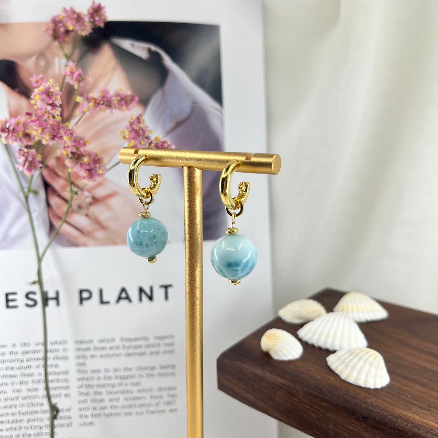 Larimar Earrings 【01】
