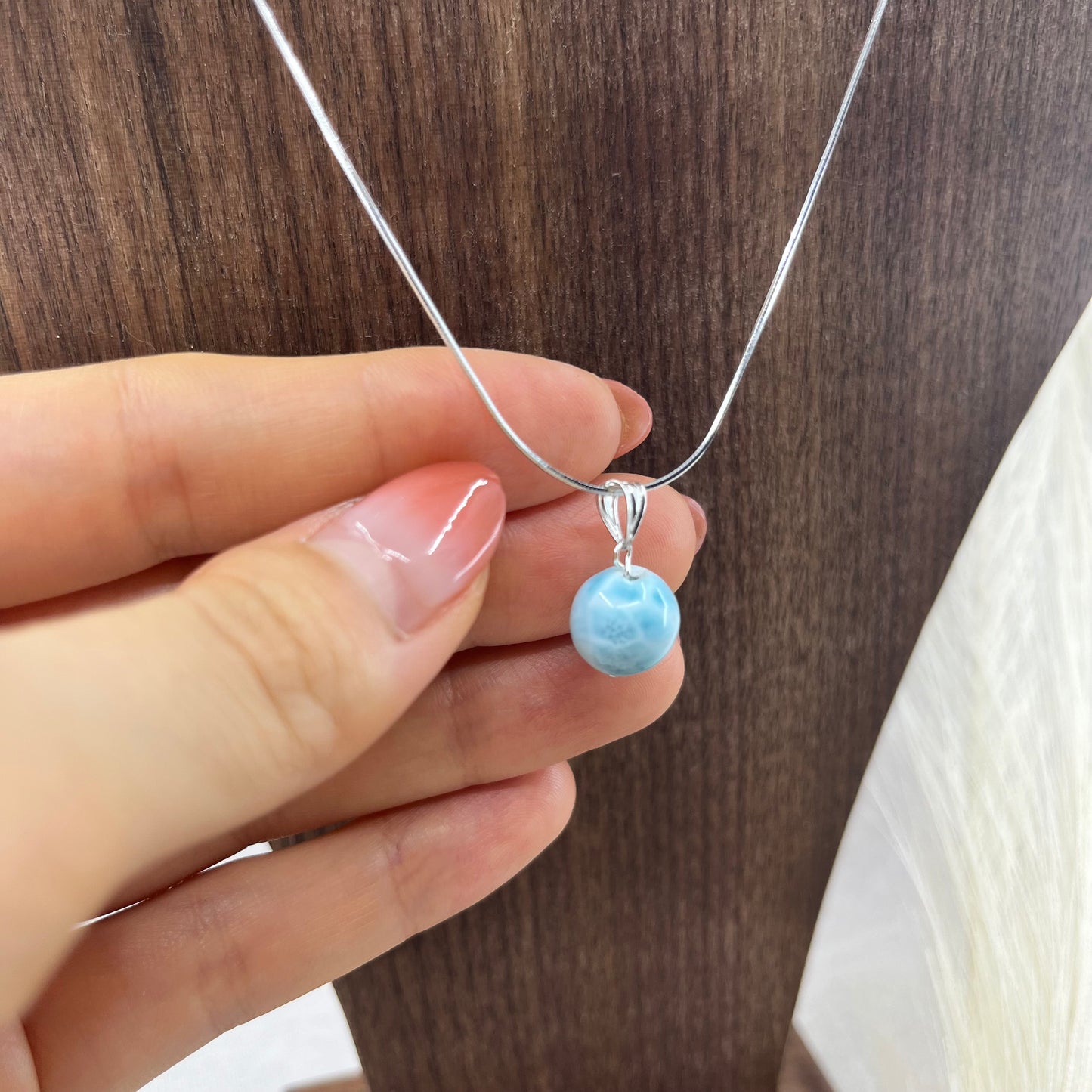 Larimar Necklace Pendant【16】