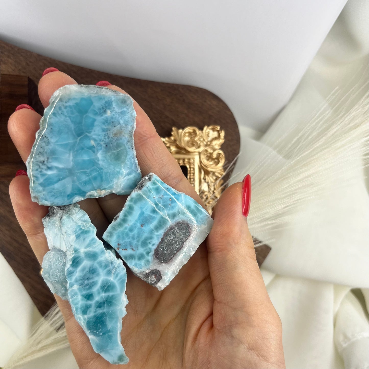 Larimar Raw Stone【F】3つセット