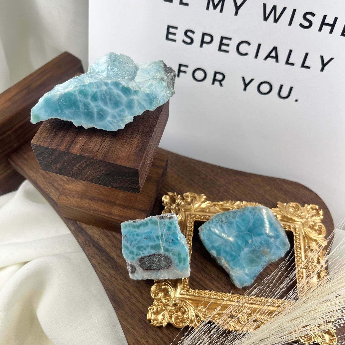 Larimar Raw Stone【F】3つセット