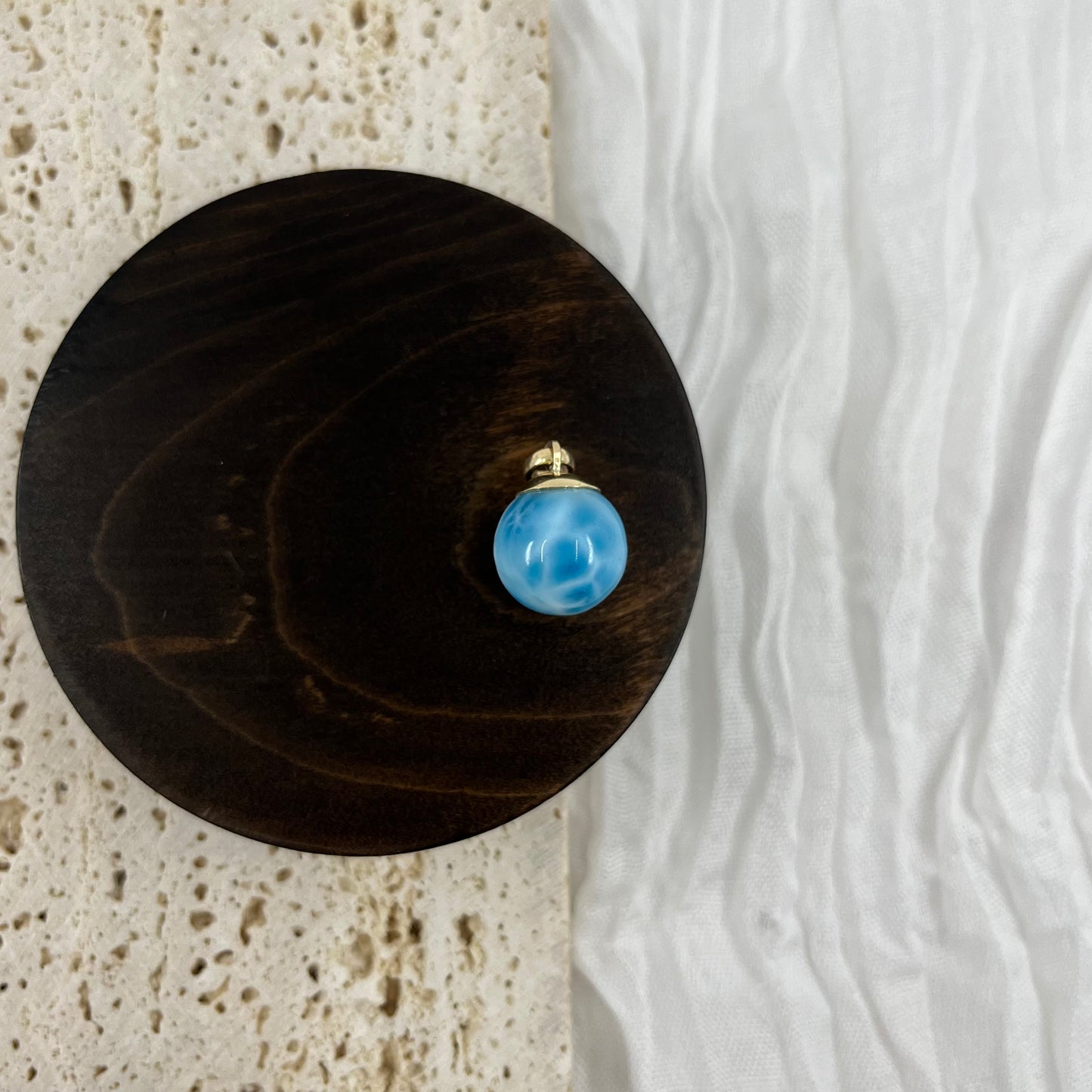 【NEW】Larimar Necklace Gold Pendant #22