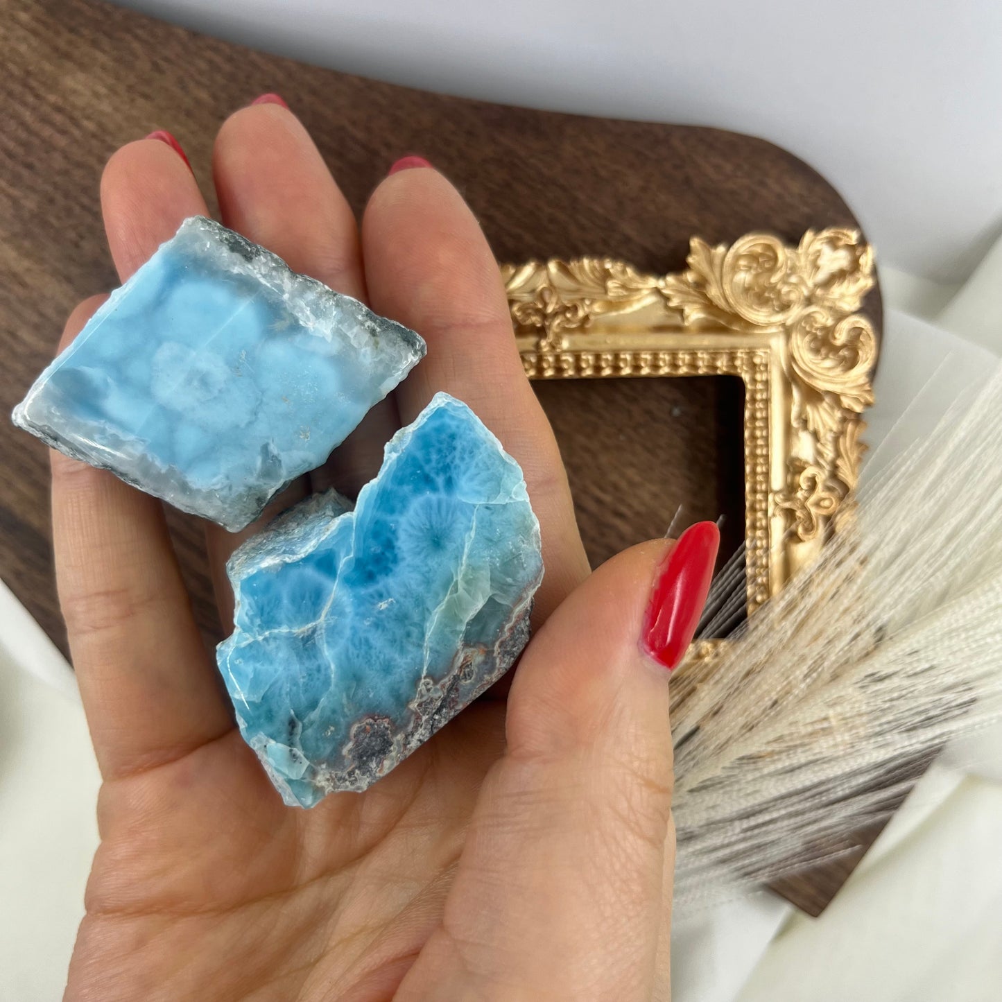 Larimar Raw Stone【I】2つセット