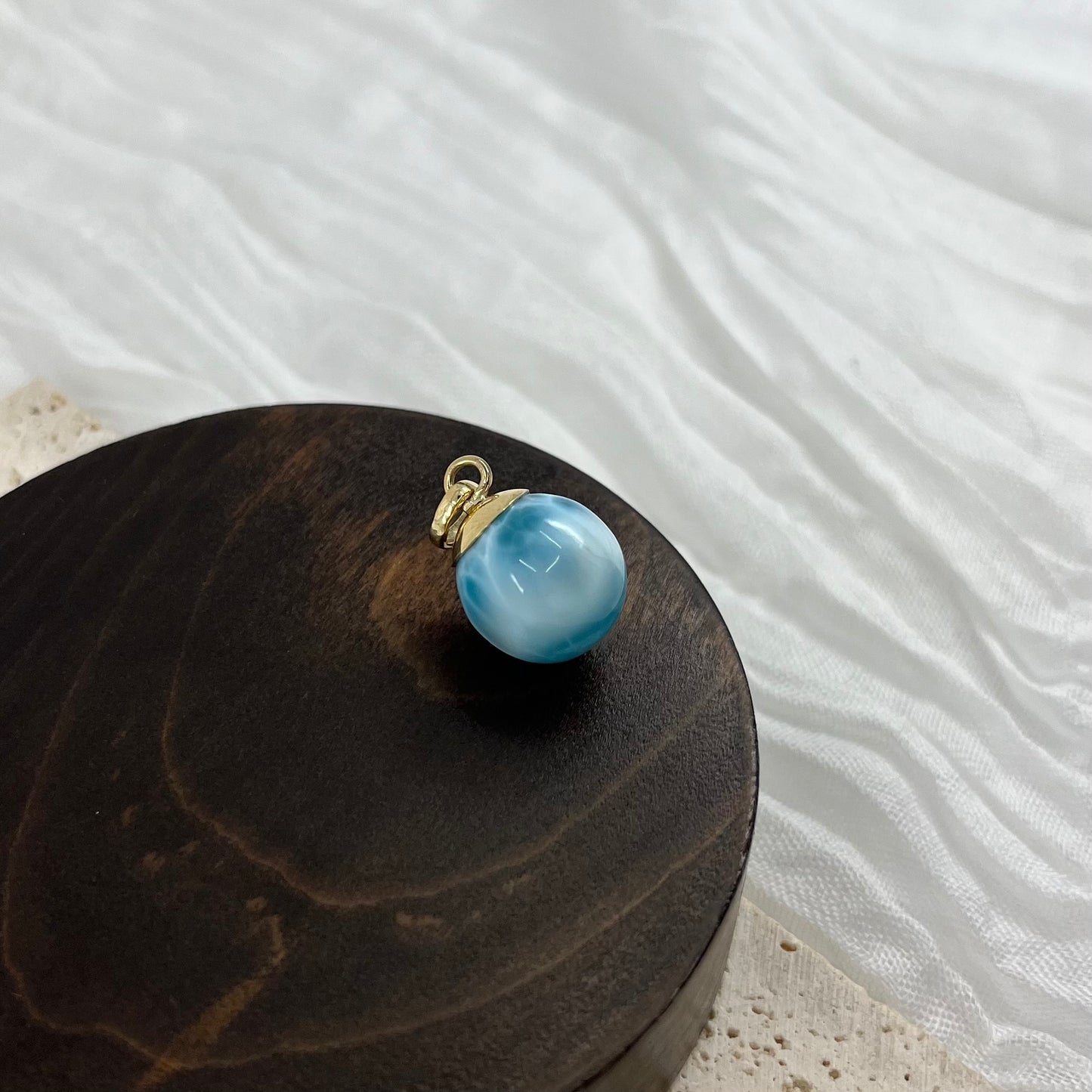 【NEW】Larimar Necklace Gold Pendant #24