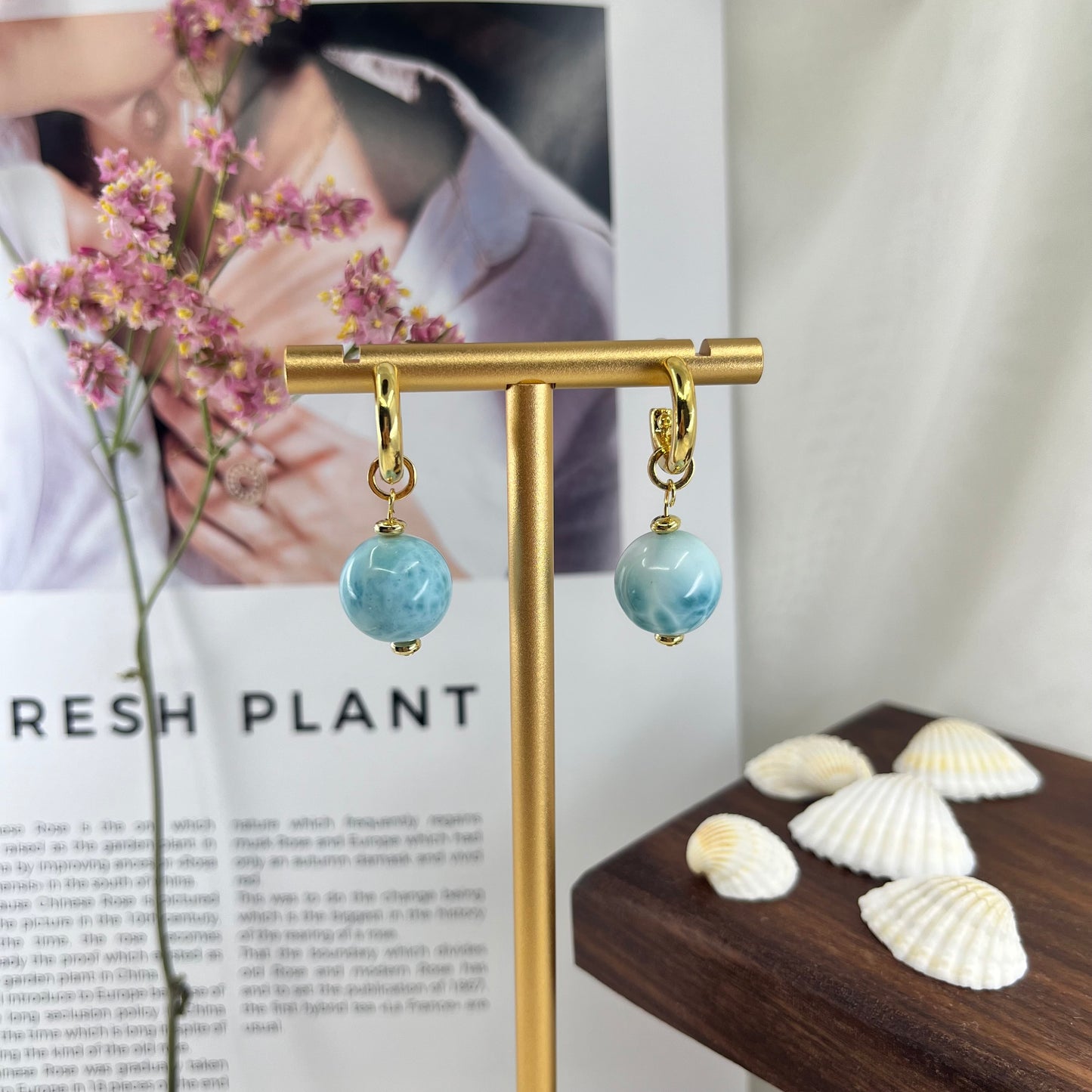 Larimar Earrings 【01】