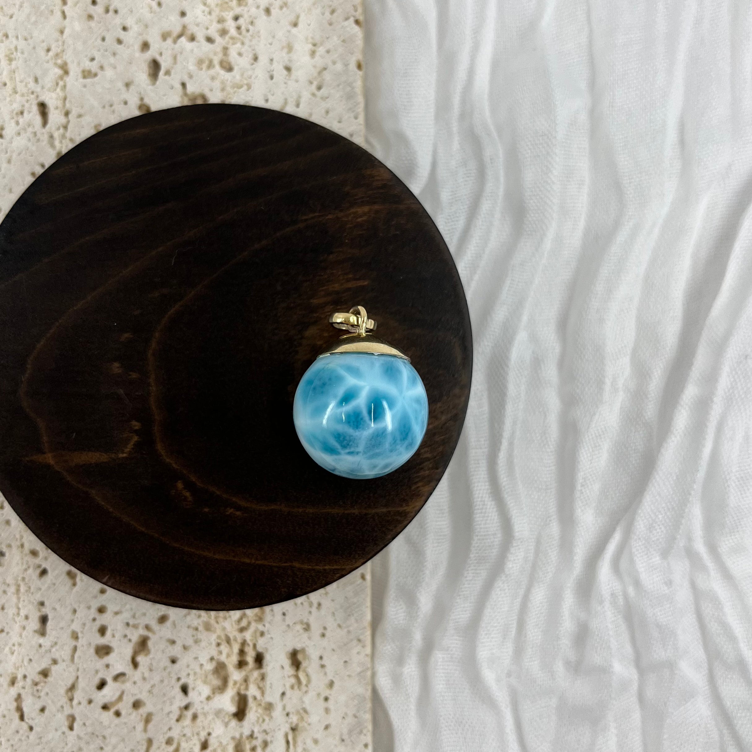 Larimar Gold Pendant #20