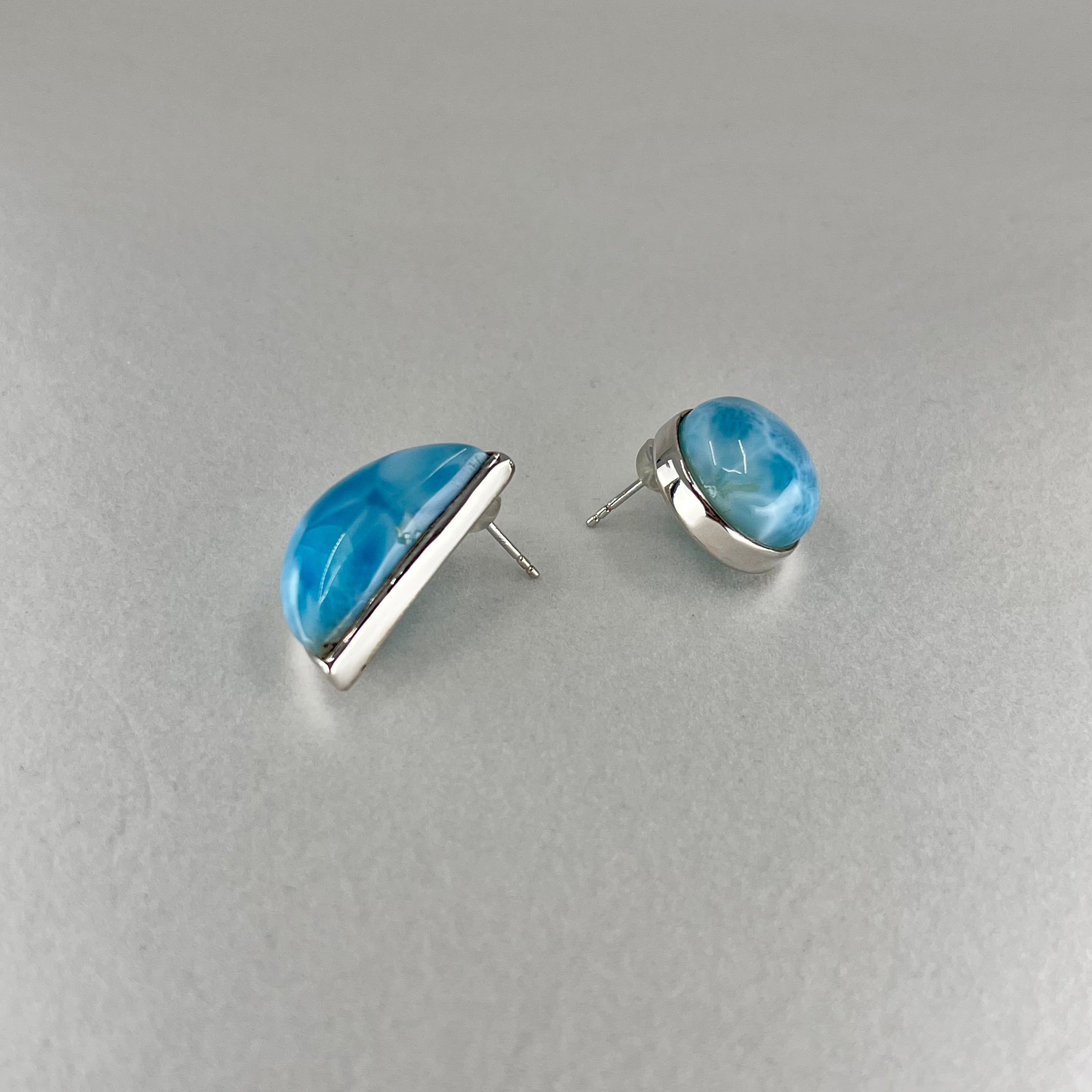 Larimar Earrings moon #04