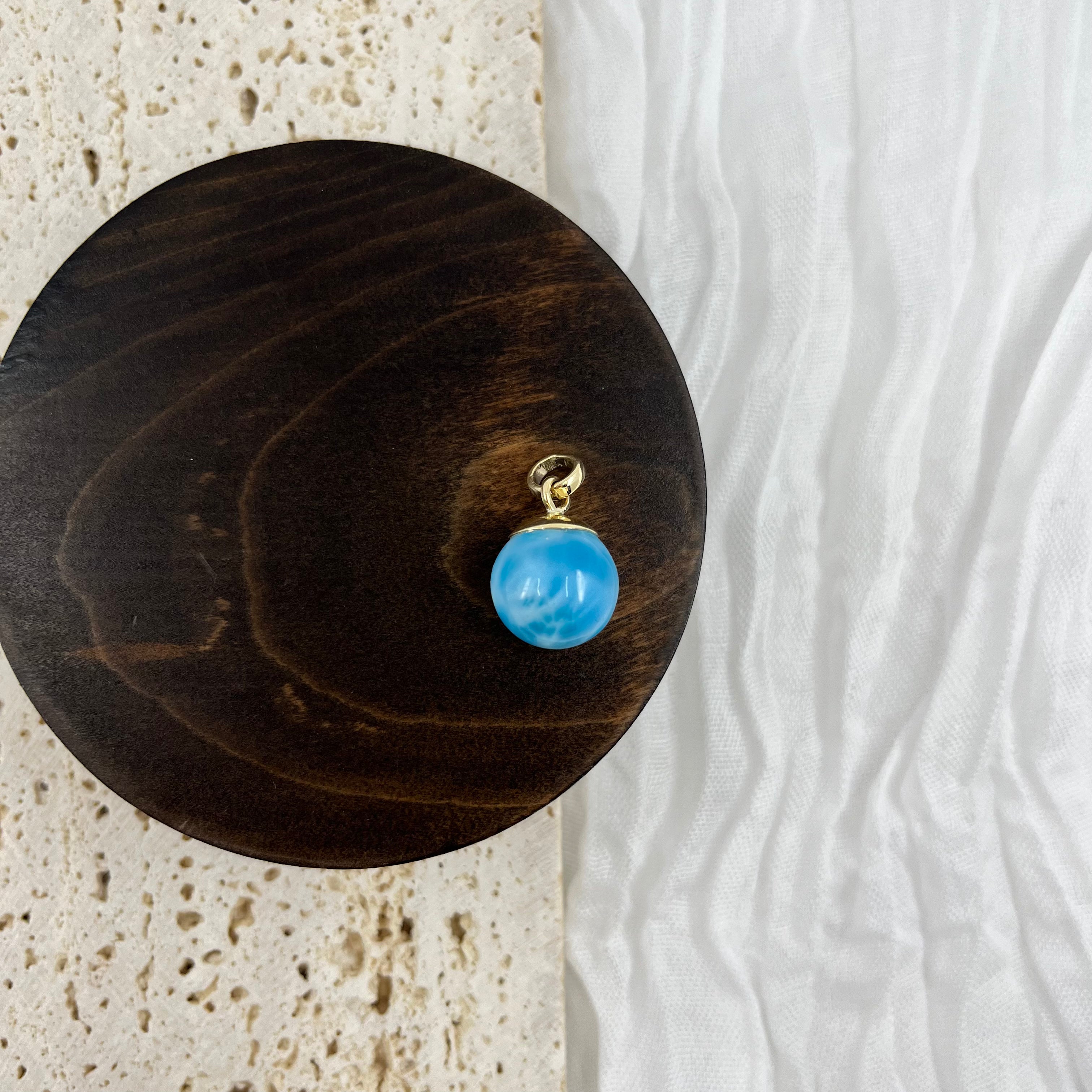 Larimar Gold Pendant #16