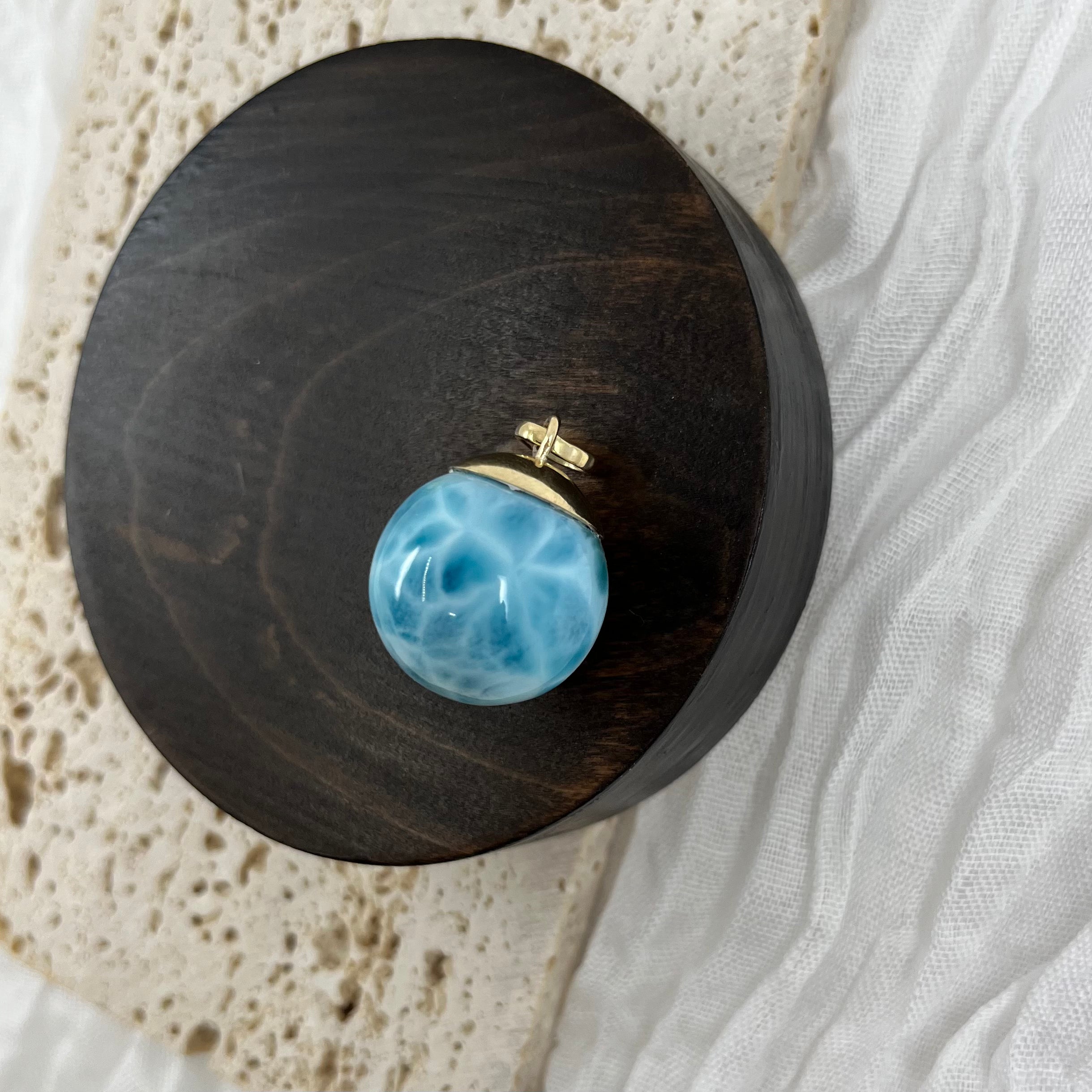 Larimar Gold Pendant #20
