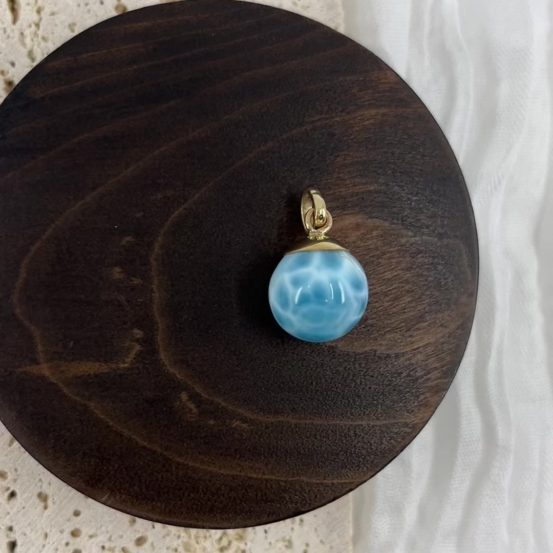 Larimar Gold Pendant #14