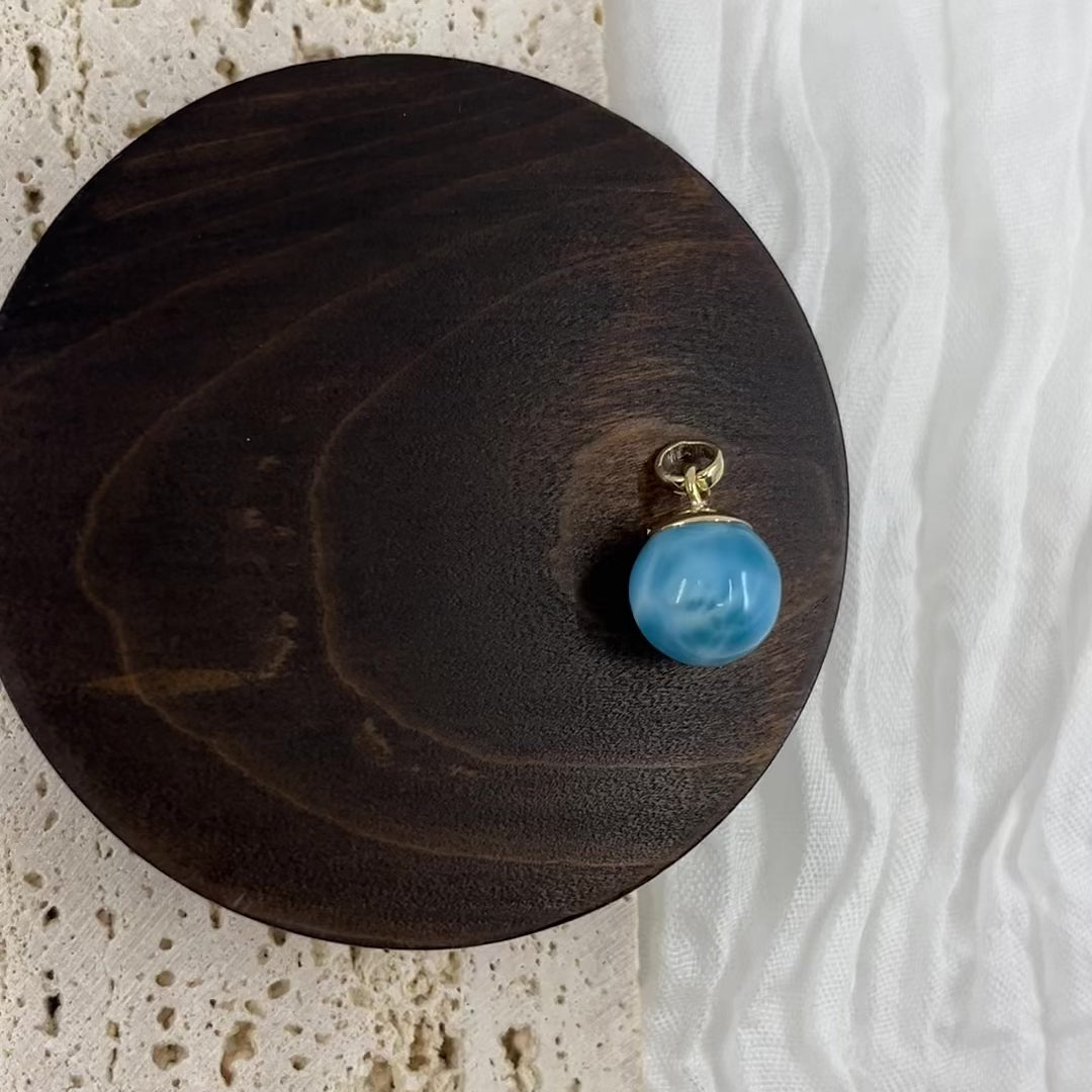 Larimar Gold Pendant #16