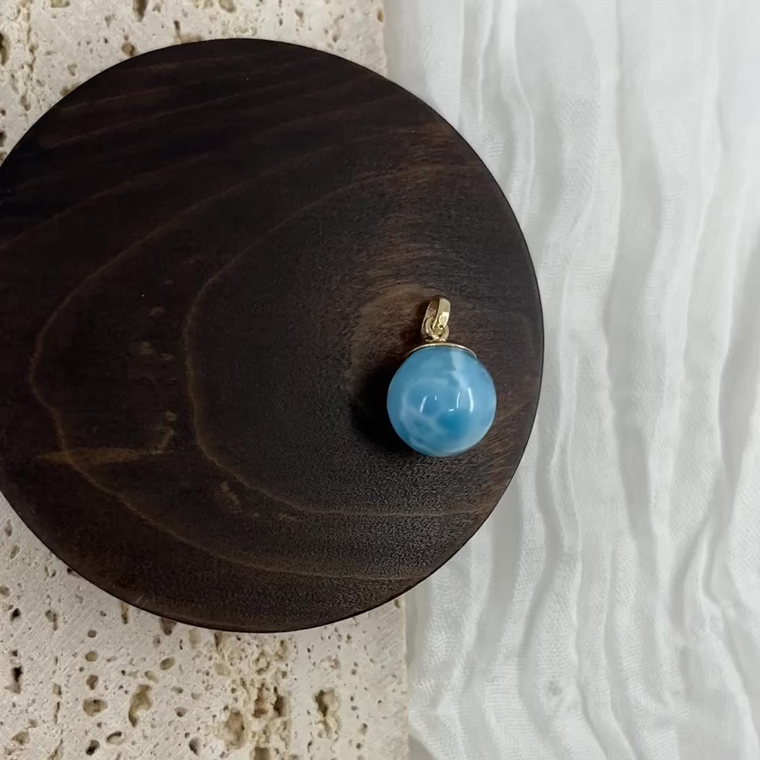 Larimar Gold Pendant #15