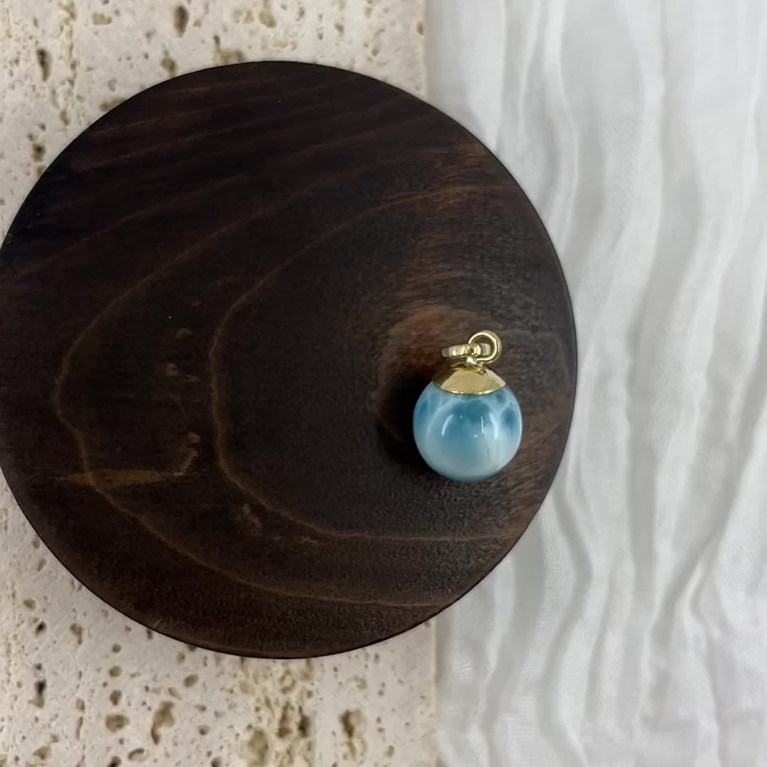 Larimar Gold Pendant #17