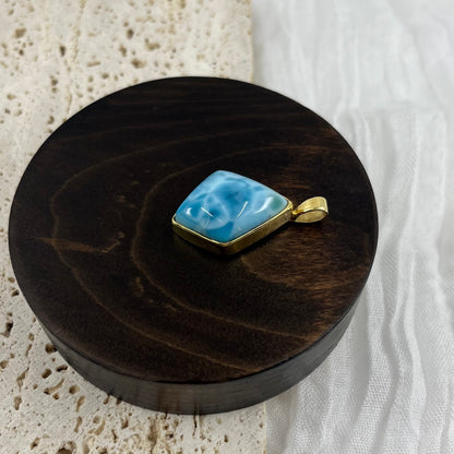 【NEW】Larimar Necklace Gold Pendant #20