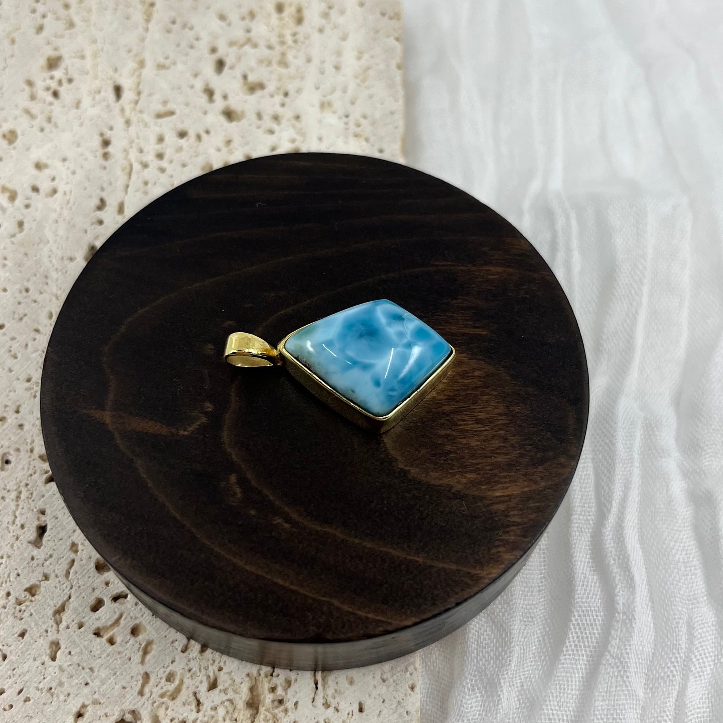 【NEW】Larimar Necklace Gold Pendant #20