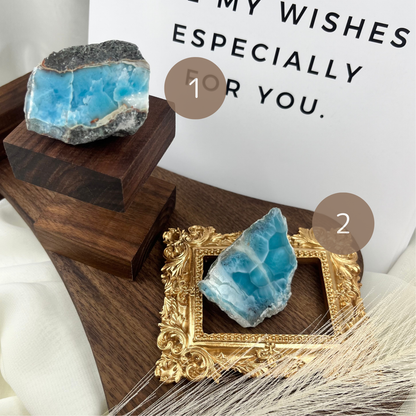 【NEW】Larimar Raw Stone【A】1/2
