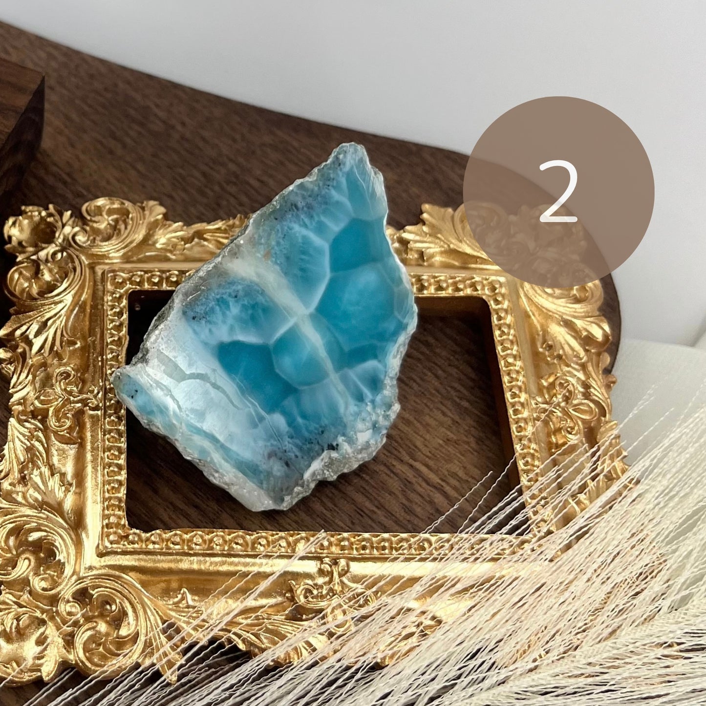 【NEW】Larimar Raw Stone【A】1/2