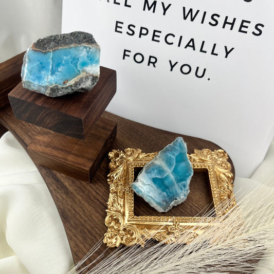 【NEW】Larimar Raw Stone【A】1/2