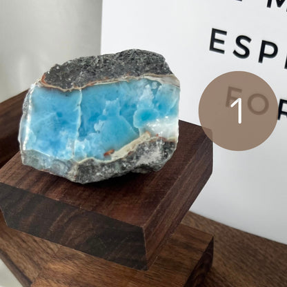 【NEW】Larimar Raw Stone【A】1/2