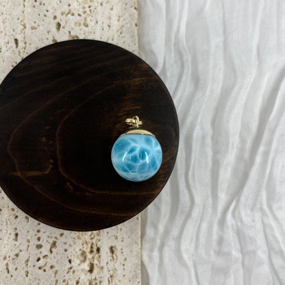 【NEW】Larimar Necklace Gold Pendant #27