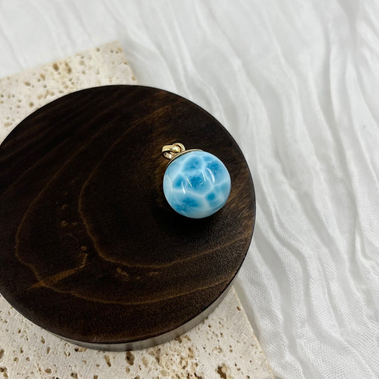 【NEW】Larimar Necklace Gold Pendant #26