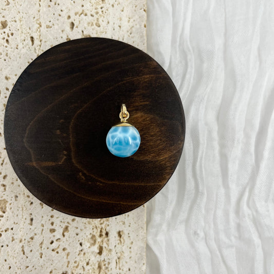 【NEW】Larimar Necklace Gold Pendant #21
