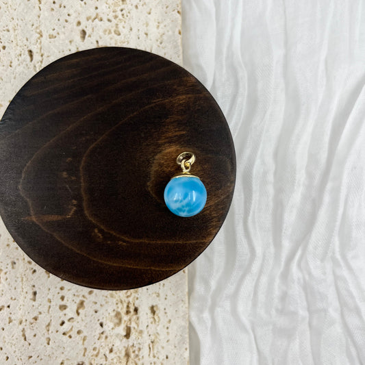 【NEW】Larimar Necklace Gold Pendant #23