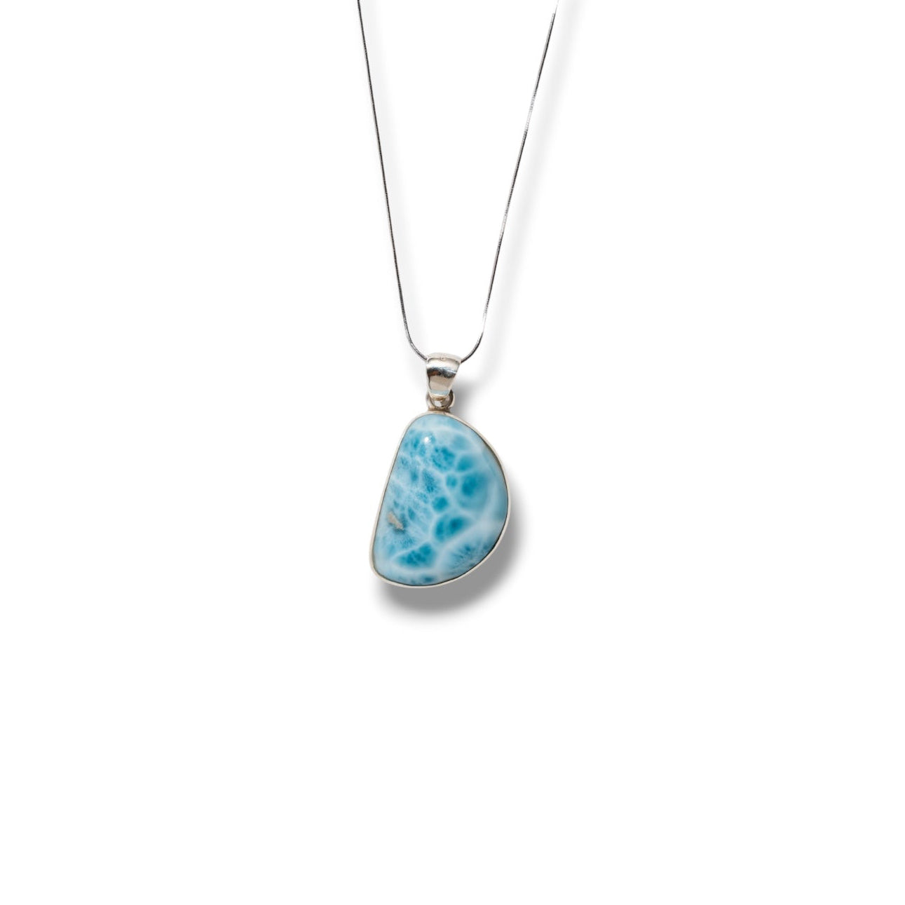 ラリマーペンダント月コレクション｜一点物天然ラリマー｜Olas de Larimar