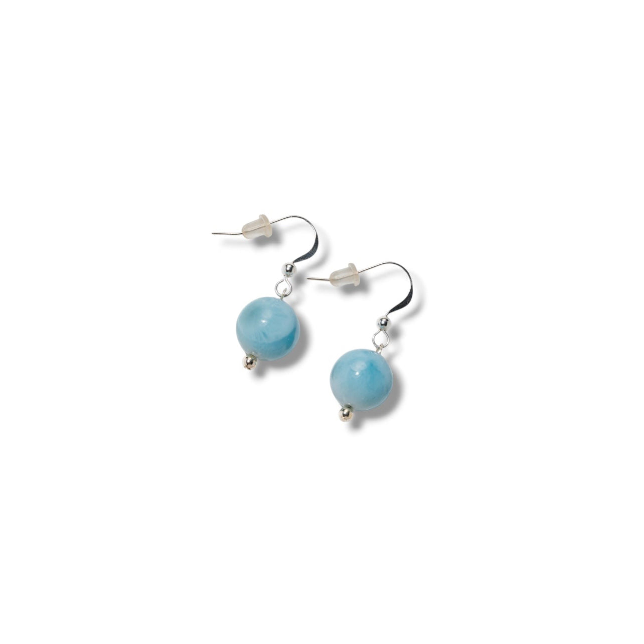 ラリマーイヤリング｜一点物天然ラリマー｜Olas de Larimar