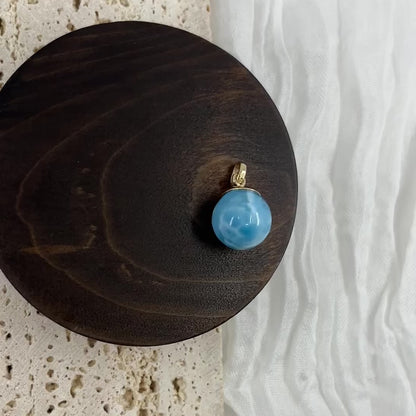 【NEW】Larimar Necklace Gold Pendant #22