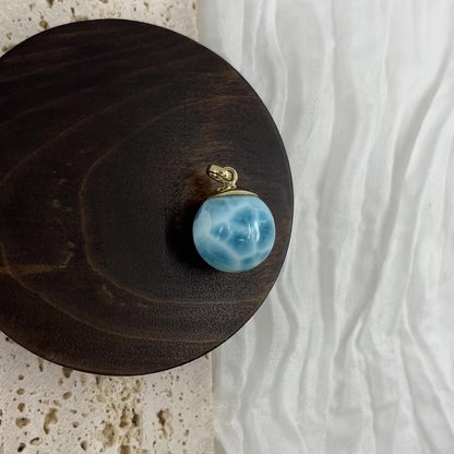 【NEW】Larimar Necklace Gold Pendant #26