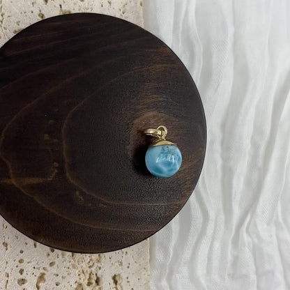 【NEW】Larimar Necklace Gold Pendant #25