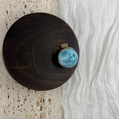 【NEW】Larimar Necklace Gold Pendant #27